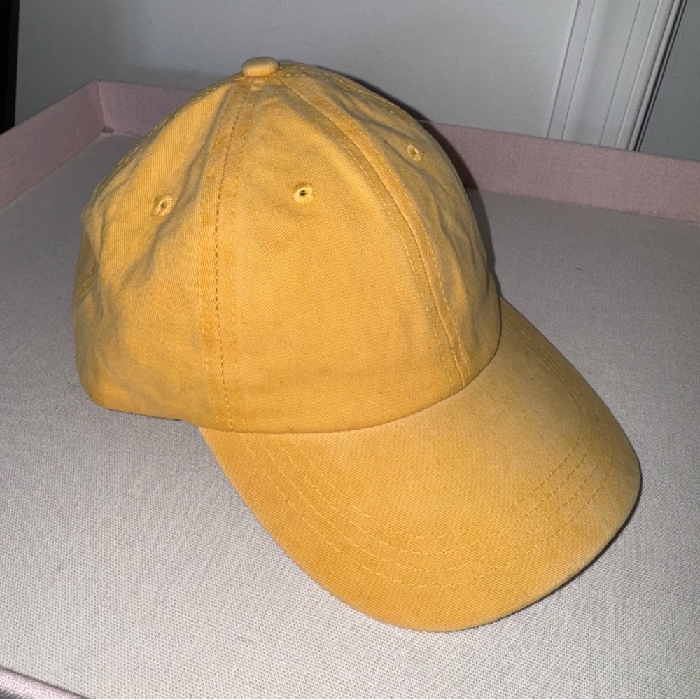 NWT Brooks Brothers Yellow Logo Baseball Cap L XL Hat Cotton Twill Dad Hat New